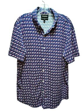 Bonobos Slim Fit 100% Pima Cotton Emu Print Button Down Shirt